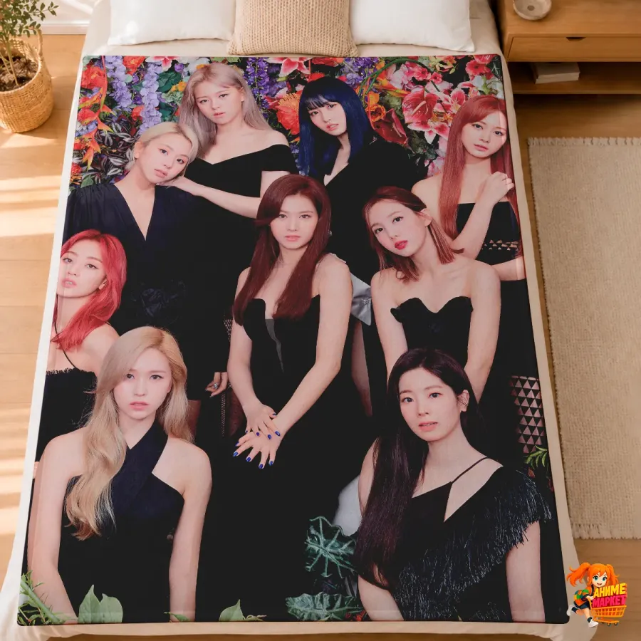 Плед с принтом k-pop TWICE