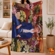 Плед с принтом k-pop TXT