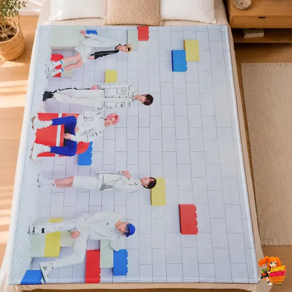 Плед с принтом k-pop TXT Плед с принтом k-pop TXT