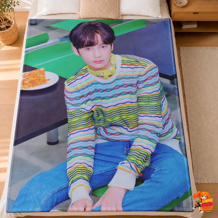 Плед с принтом k-pop TXT
