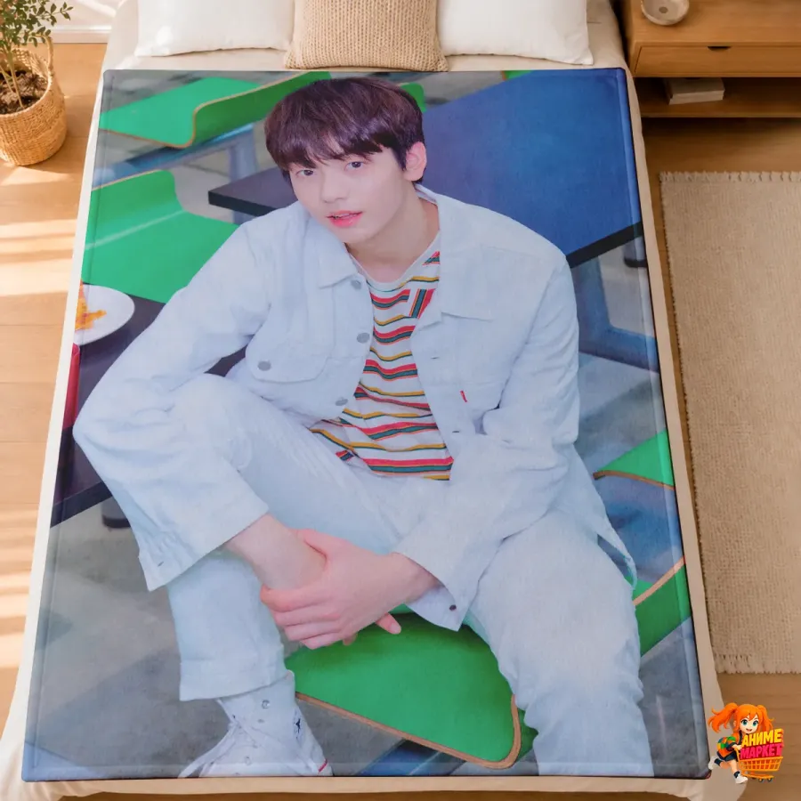 Плед с принтом k-pop TXT