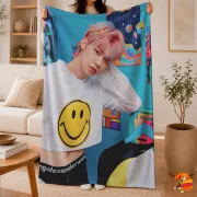 Плед с принтом k-pop TXT