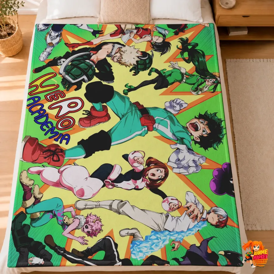 Плед с принтом Моя Геройская Академия