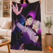 Плед с принтом Юри на льду
