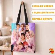 Сумка-шоппер с принтом k-pop Ateez