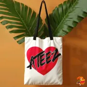 Сумка-шоппер с принтом k-pop Ateez