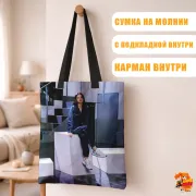 Сумка-шоппер с принтом k-pop BLACKPINK Дженни