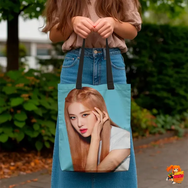 Сумка-шоппер с принтом k-pop BLACKPINK Розэ Сумка-шоппер с принтом k-pop BLACKPINK Розэ