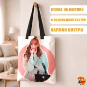 Сумка-шоппер с принтом k-pop BLACKPINK Лиса