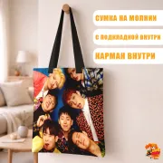 Сумка-шоппер с принтом k-pop Block B