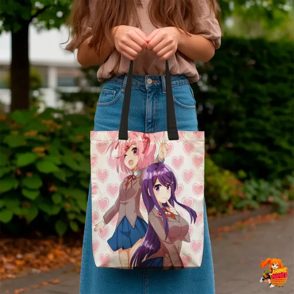 Сумка-шоппер с принтом Doki Doki Literature Club! Юри и Нацуки Сумка-шоппер с принтом Doki Doki Literature Club! Юри и Нацуки