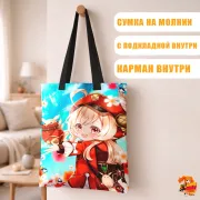 Сумка-шоппер с принтом Genshin Impact Кли