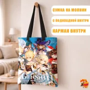 Сумка-шоппер с принтом Genshin Impact