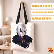 Сумка-шоппер с принтом Genshin Impact Арлекино