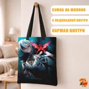 Сумка-шоппер с принтом Genshin Impact Арлекино