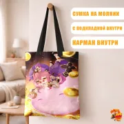 Сумка-шоппер с принтом Genshin Impact Дори