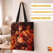 Сумка-шоппер с принтом Genshin Impact Дэхья