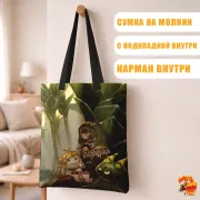 Сумка-шоппер с принтом Genshin Impact Коллеи