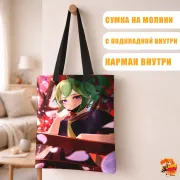 Сумка-шоппер с принтом Genshin Impact Синобу