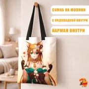 Сумка-шоппер с принтом Genshin Impact Мисс Хина