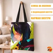 Сумка-шоппер с принтом Genshin Impact Тигнари
