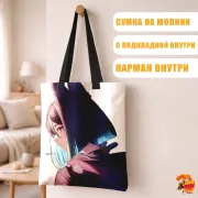 Сумка-шоппер с принтом Genshin Impact Тигнари