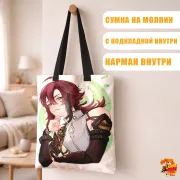 Сумка-шоппер с принтом Genshin Impact Хэйдзо