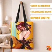 Сумка-шоппер с принтом Genshin Impact Хэйдзо