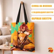 Сумка-шоппер с принтом Genshin Impact Хэйдзо