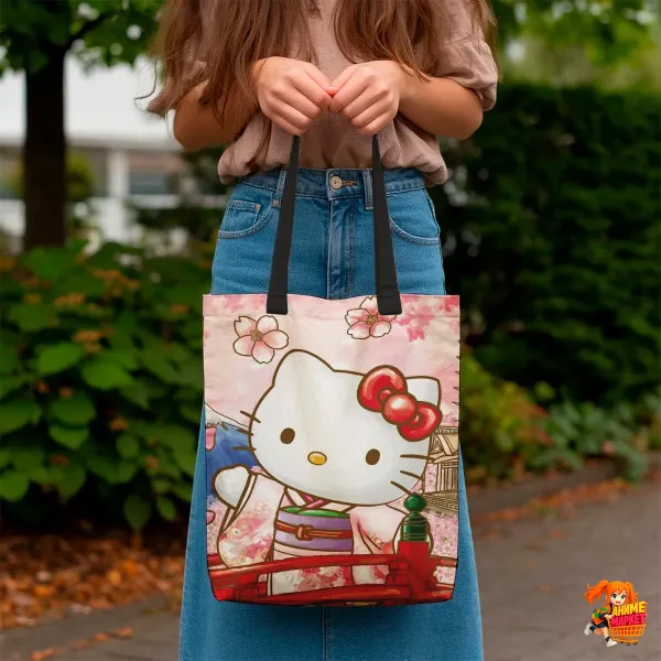 Сумка-шоппер с принтом Hello Kitty Сумка-шоппер с принтом Hello Kitty