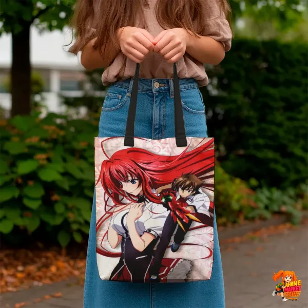 Сумка-шоппер с принтом High School DxD Риас Гремори и Иссэй Хёдо Сумка-шоппер с принтом High School DxD Риас Гремори и Иссэй Хёдо