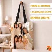 Сумка-шоппер с принтом k-pop IVE