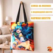 Сумка-шоппер с принтом Konosuba Коносуба Аква