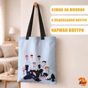 Сумка-шоппер с принтом k-pop Monsta X