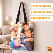 Сумка-шоппер с принтом k-pop Monsta X