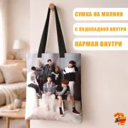 Сумка-шоппер с принтом k-pop Monsta X