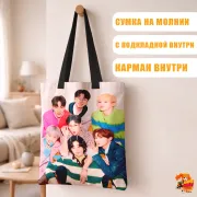Сумка-шоппер с принтом k-pop Monsta X