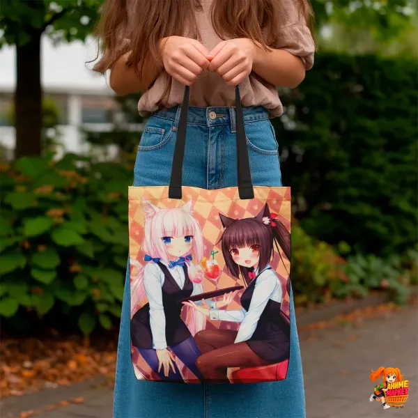 Сумка-шоппер с принтом Nekopara Чокола и Ванилла