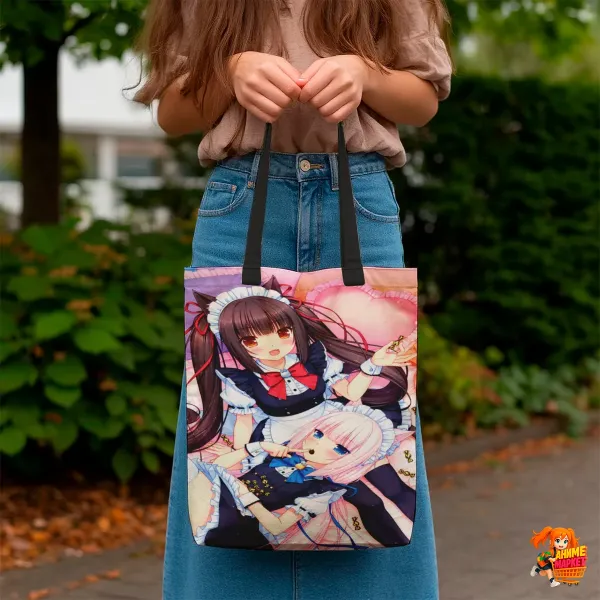 Сумка-шоппер с принтом Nekopara Чокола и Ванилла