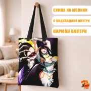 Сумка-шоппер с принтом Overlord Альбедо и Аинз