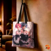 Сумка-шоппер с принтом Re: Zero Рем и Рам