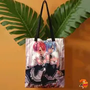 Сумка-шоппер с принтом Re: Zero Рем и Рам
