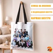Сумка-шоппер с принтом k-pop SEVENTEEN