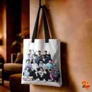Сумка-шоппер с принтом k-pop SEVENTEEN