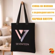 Сумка-шоппер с принтом k-pop SEVENTEEN