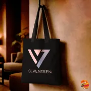 Сумка-шоппер с принтом k-pop SEVENTEEN