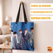 Сумка-шоппер с принтом k-pop SEVENTEEN