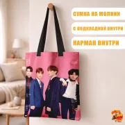 Сумка-шоппер с принтом k-pop SEVENTEEN