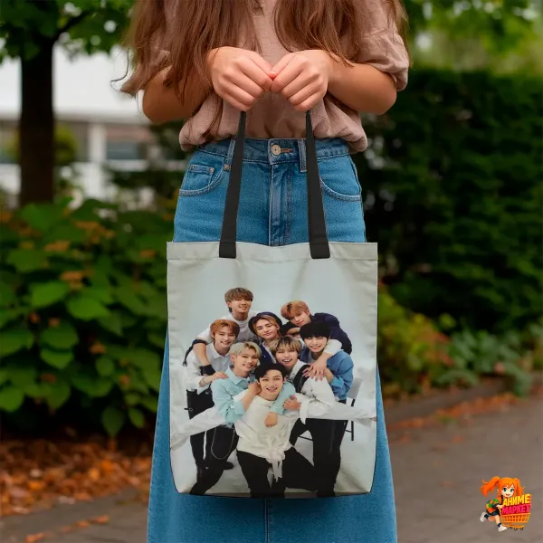 Сумка-шоппер с принтом k-pop Stray Kids