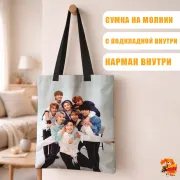 Сумка-шоппер с принтом k-pop Stray Kids